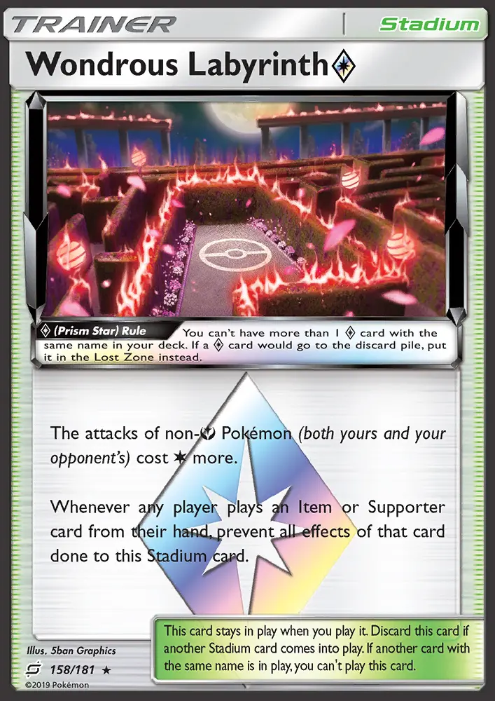 Wondrous Labyrinth ◇ Rare Pokemon card #158 from Team Up