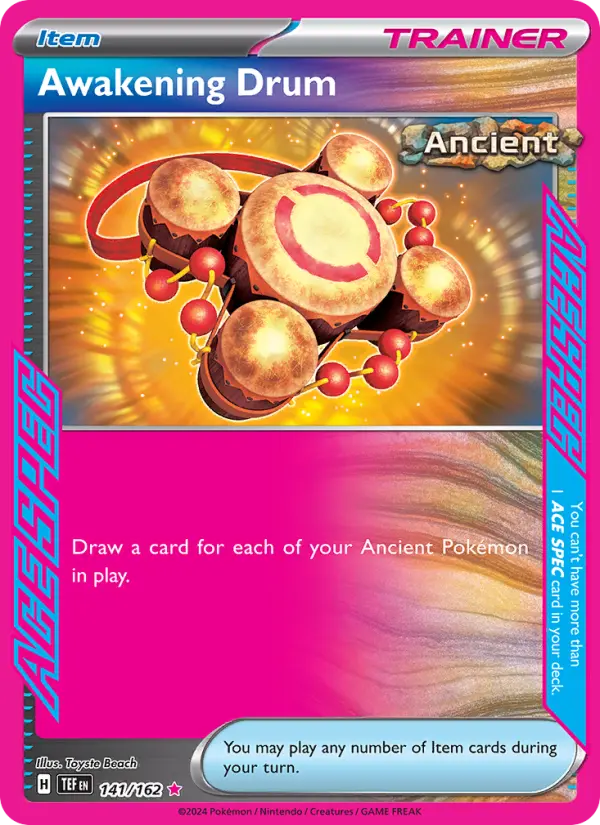 Awakening Drum ACE SPEC Rare Pokemon card #141 from Temporal Forces