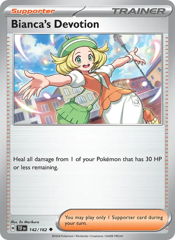 Bianca's Devotion Uncommon Pokemon card #142 from Temporal Forces