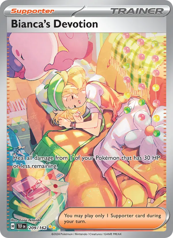 Bianca's Devotion Special illustration rare Pokemon card #209 from Temporal Forces