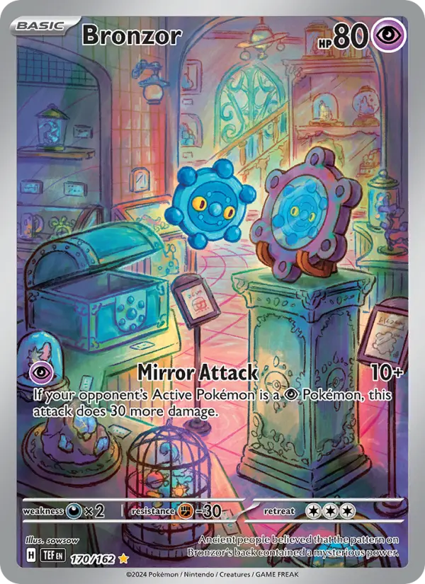 Bronzor Illustration rare Pokemon card #170 from Temporal Forces