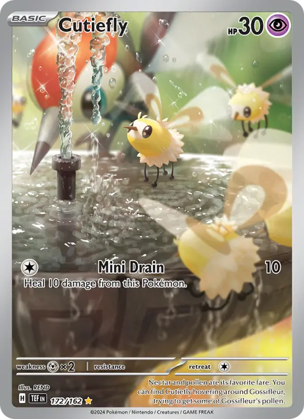 Cutiefly Illustration rare Pokemon card #172 from Temporal Forces