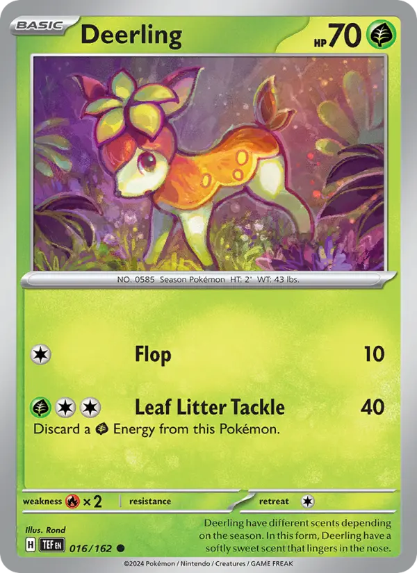 Deerling Common Pokemon card #016 from Temporal Forces