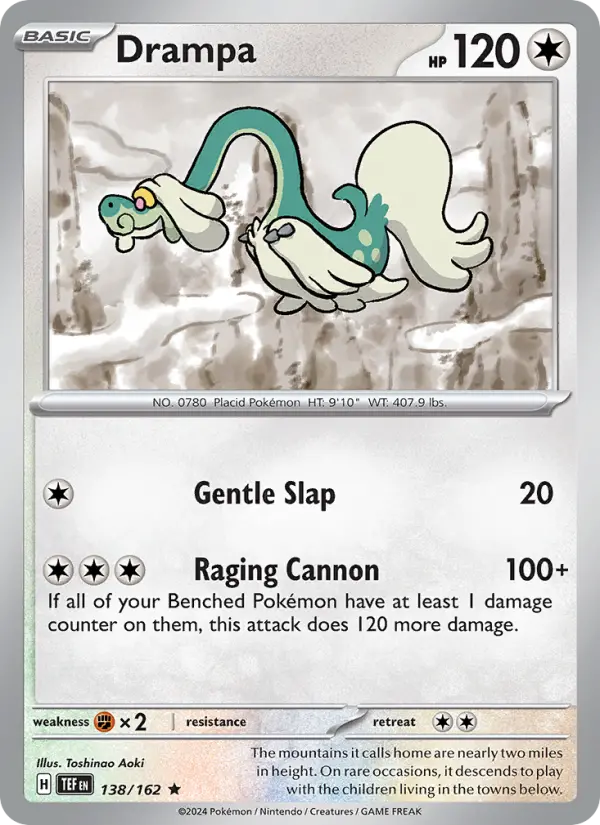 Drampa Rare Pokemon card #138 from Temporal Forces