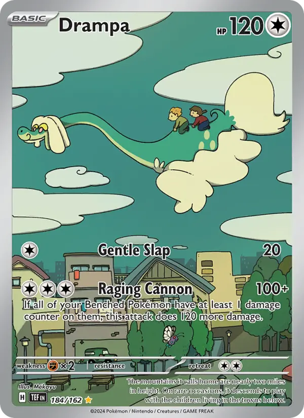Drampa Illustration rare Pokemon card #184 from Temporal Forces