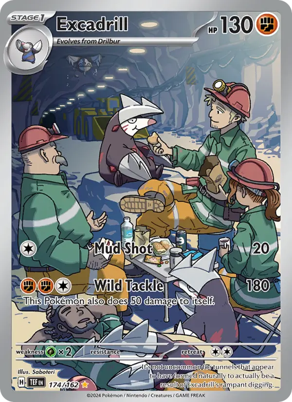 Excadrill Illustration rare Pokemon card #174 from Temporal Forces