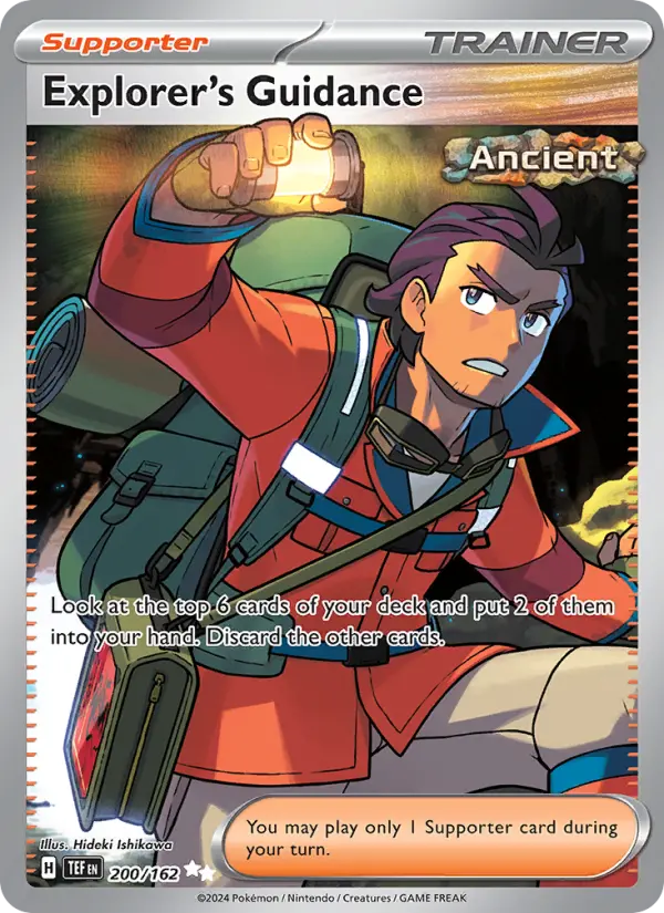 Explorer's Guidance Ultra Rare Pokemon card #200 from Temporal Forces
