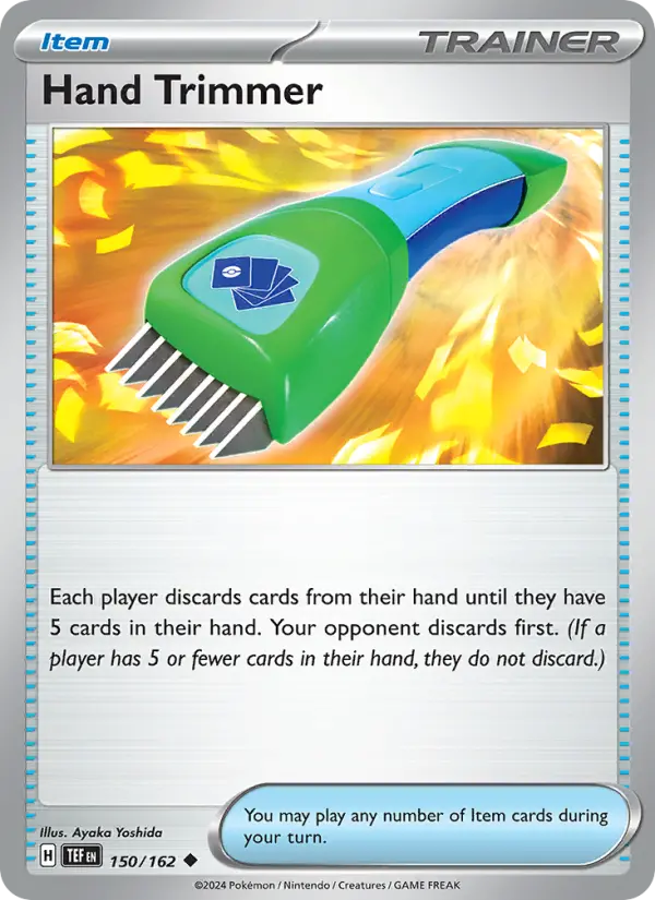 Hand Trimmer Uncommon Pokemon card #150 from Temporal Forces