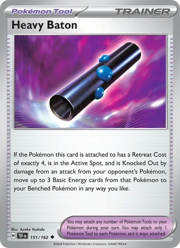 Heavy Baton Uncommon Pokemon card #151 from Temporal Forces