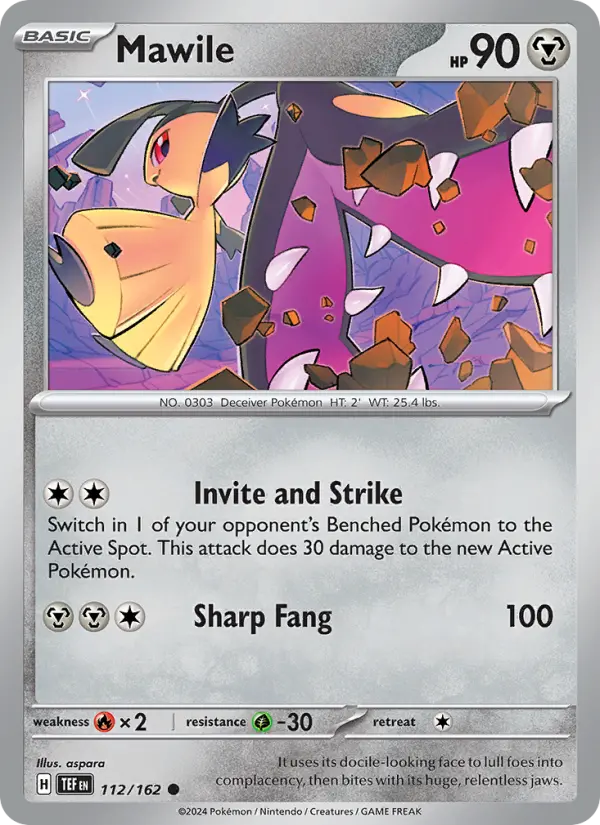 Mawile Common Pokemon card #112 from Temporal Forces