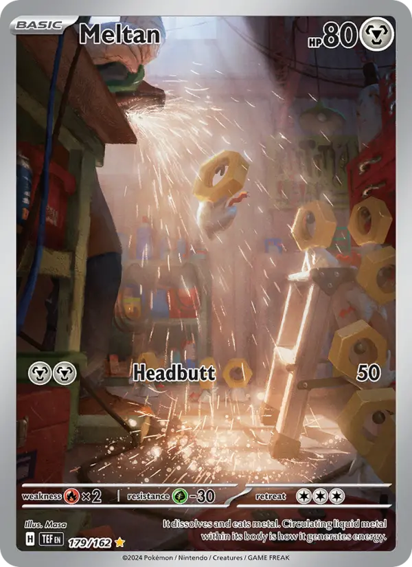 Meltan Illustration rare Pokemon card #179 from Temporal Forces