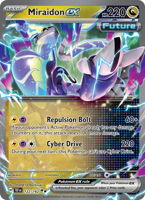 Miraidon ex Double rare Pokemon card #122 from Temporal Forces