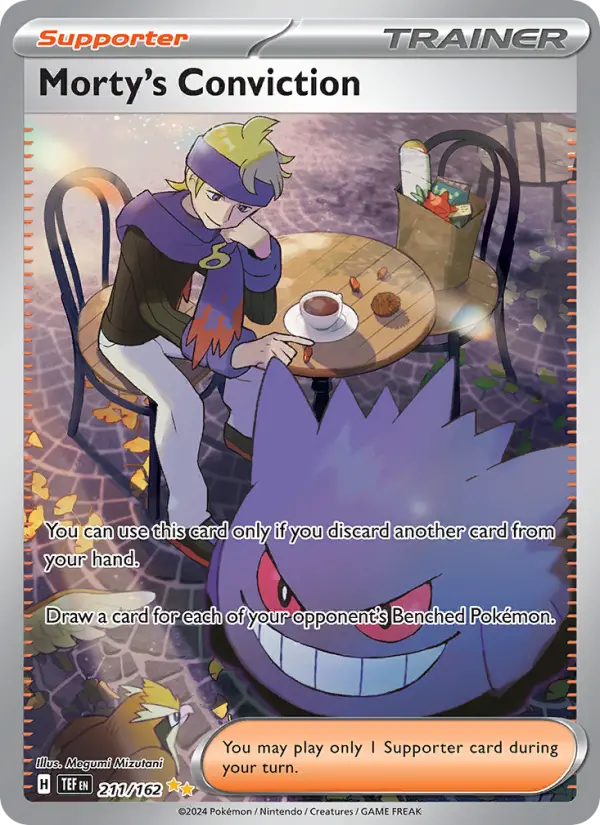 Morty's Conviction Special illustration rare Pokemon card #211 from Temporal Forces