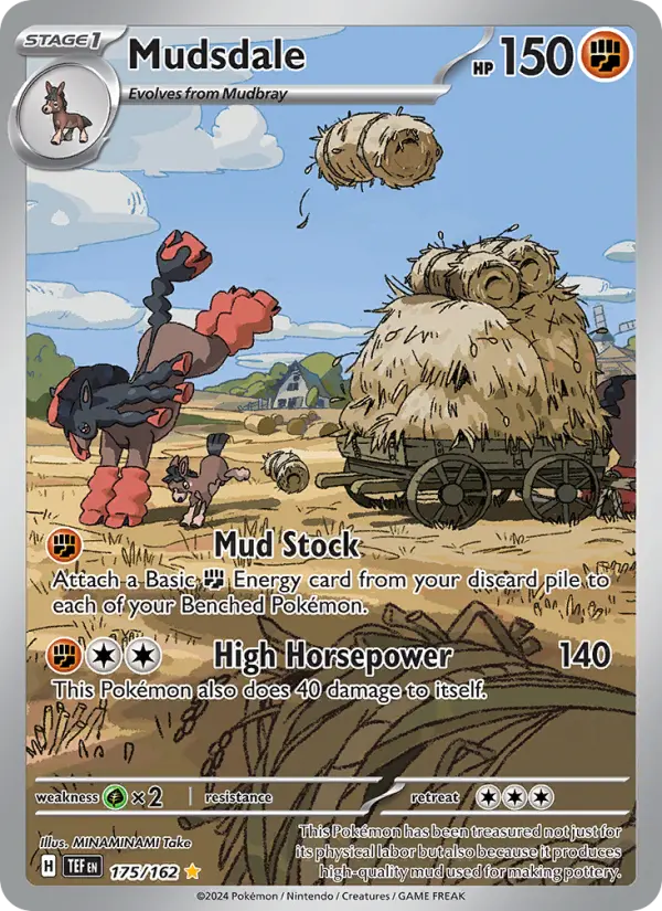 Mudsdale Illustration rare Pokemon card #175 from Temporal Forces