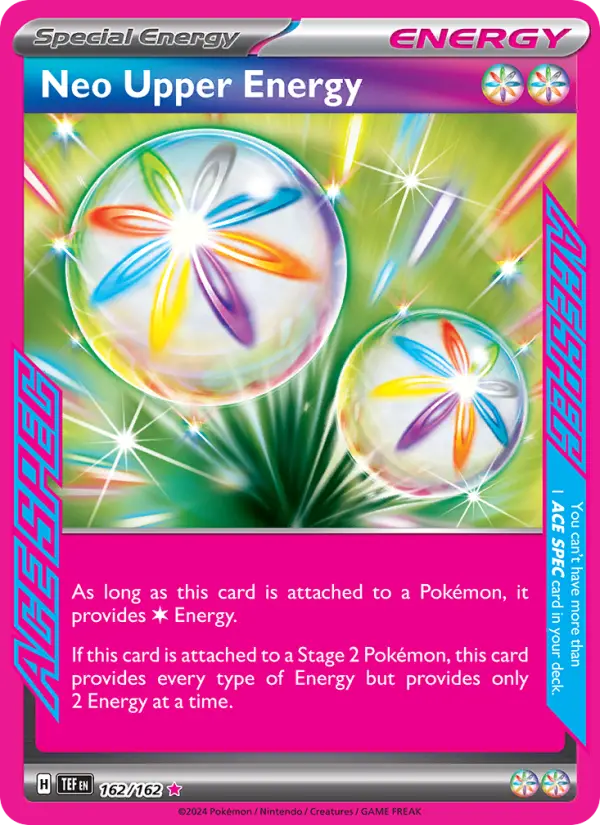 Neo Upper Energy ACE SPEC Rare Pokemon card #162 from Temporal Forces