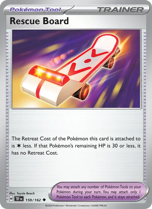 Rescue Board Uncommon Pokemon card #159 from Temporal Forces