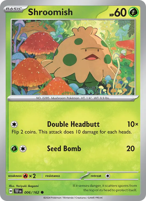 Shroomish Common Pokemon card #006 from Temporal Forces