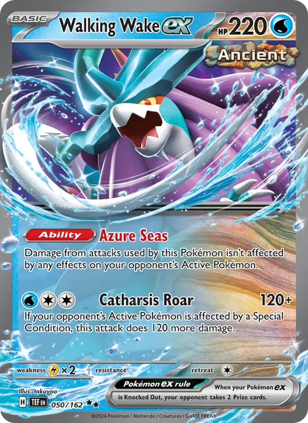 Walking Wake ex Double rare Pokemon card #050 from Temporal Forces