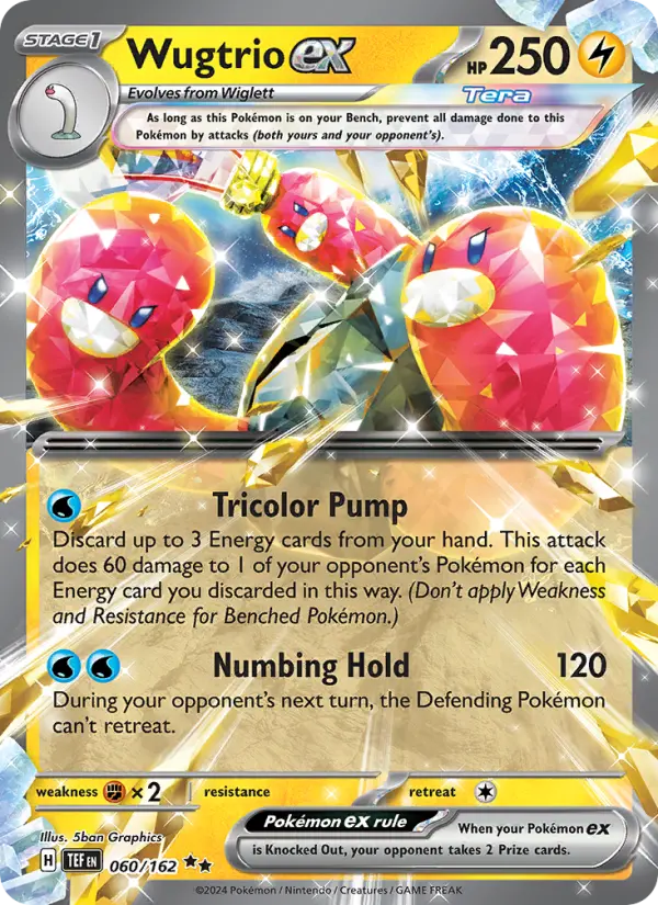 Wugtrio ex Double rare Pokemon card #060 from Temporal Forces
