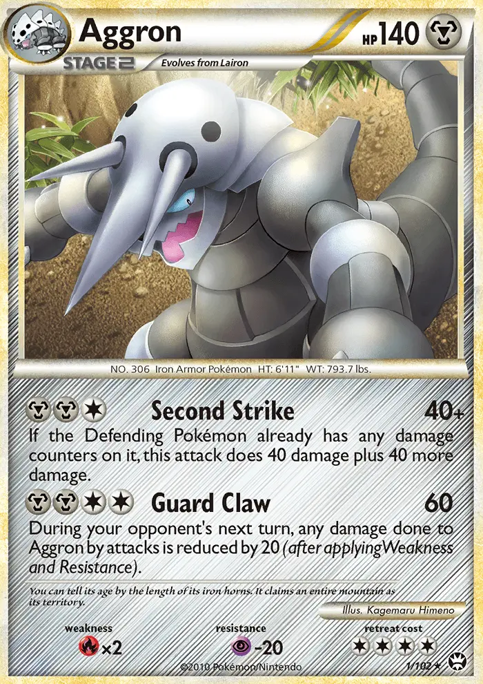 Aggron Rare Holo Pokemon card #1 from Triumphant