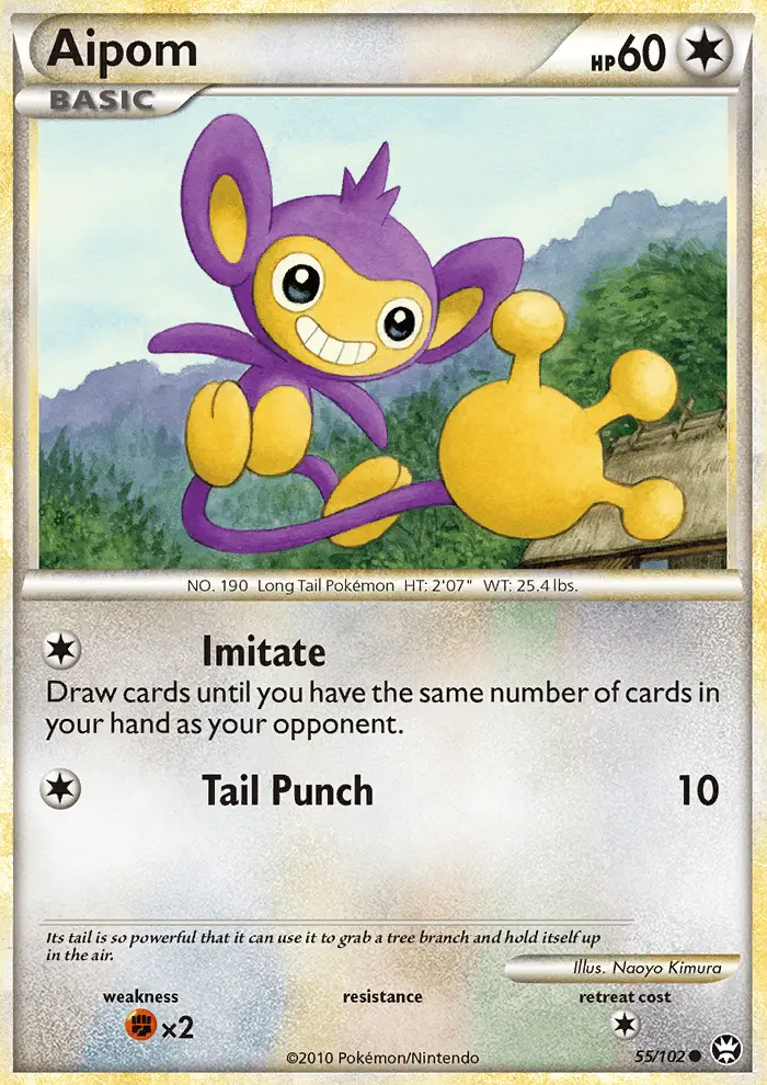 Aipom Common Pokemon card #55 from Triumphant