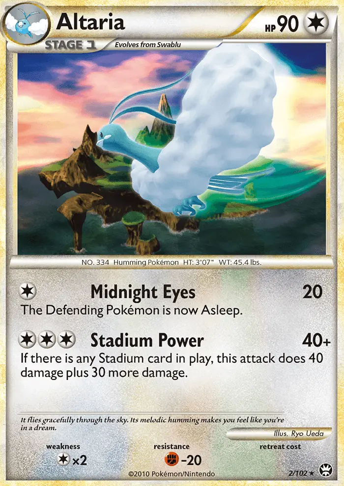 Altaria Rare Holo Pokemon card #2 from Triumphant