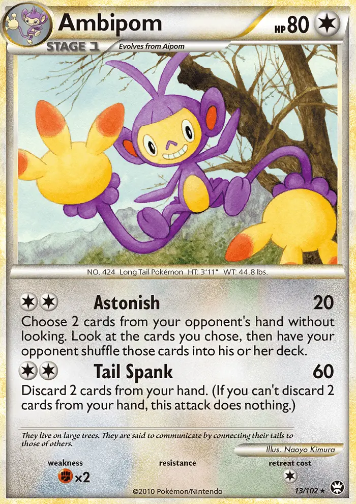 Ambipom Rare Pokemon card #13 from Triumphant