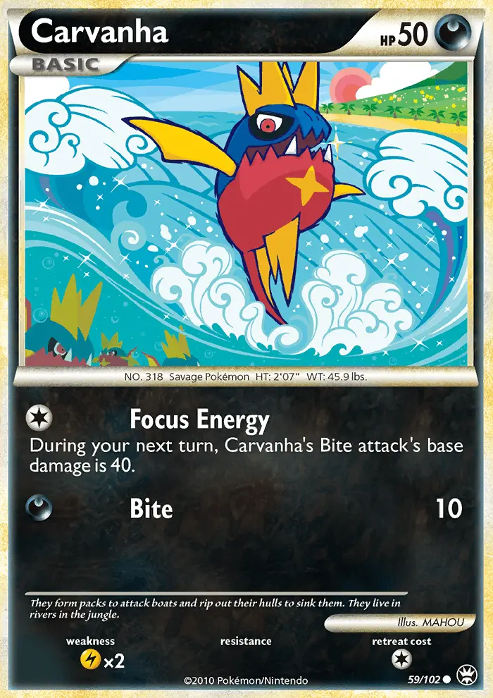Carvanha Common Pokemon card #59 from Triumphant