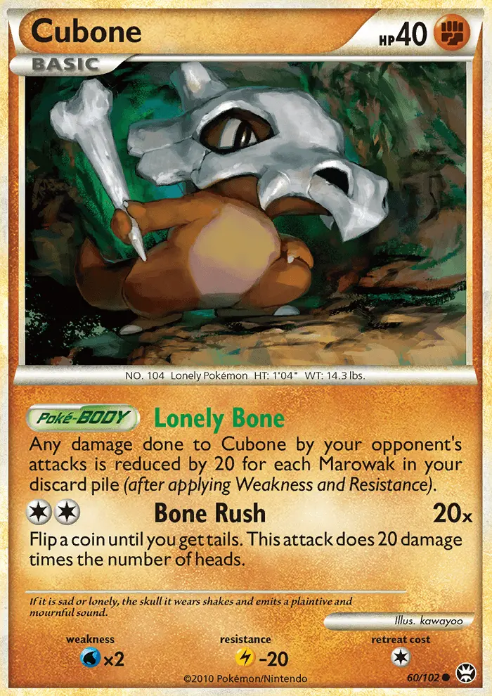 Cubone Common Pokemon card #60 from Triumphant