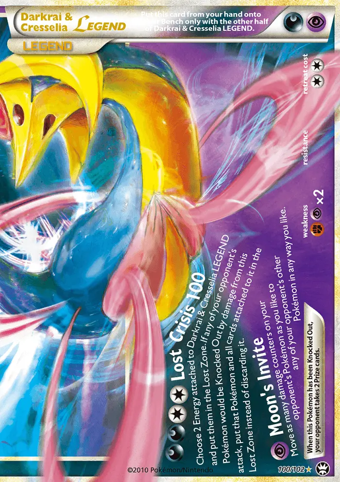 Darkrai & Cresselia LEGEND LEGEND Pokemon card #100 from Triumphant