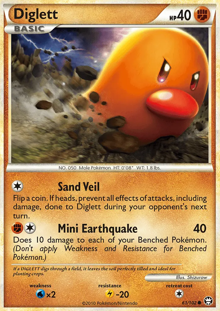 Diglett Common Pokemon card #61 from Triumphant