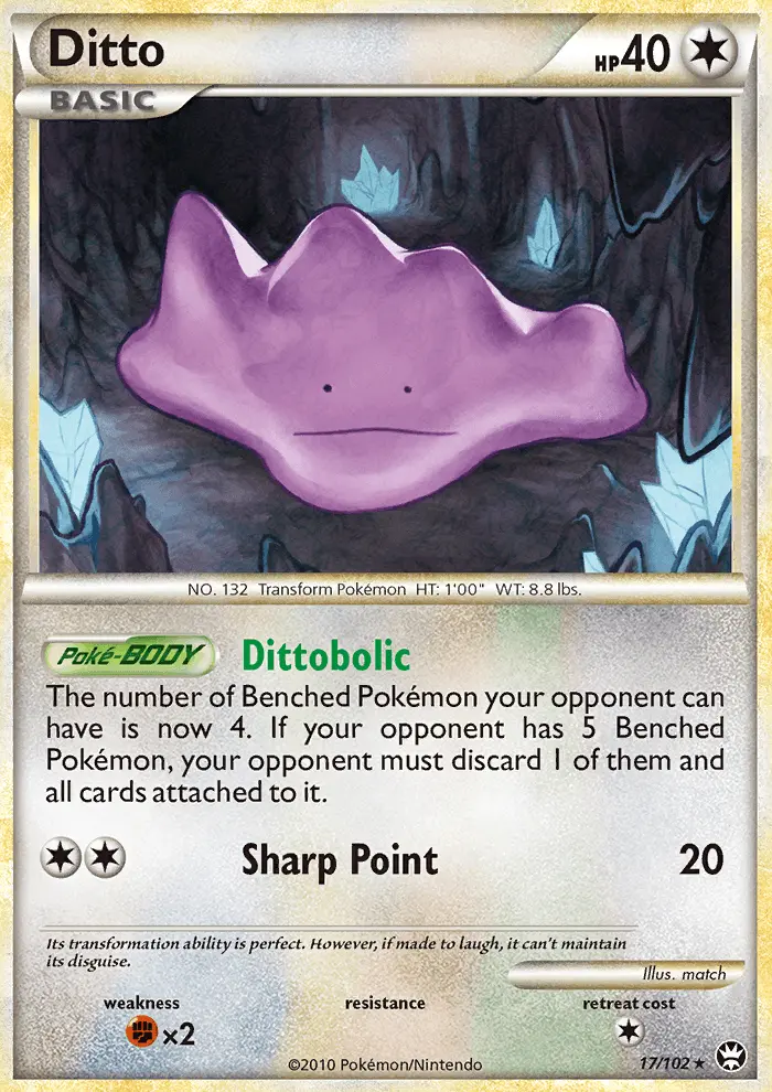 Ditto Rare Pokemon card #17 from Triumphant