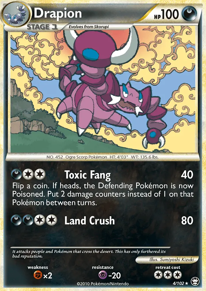 Drapion Rare Holo Pokemon card #4 from Triumphant