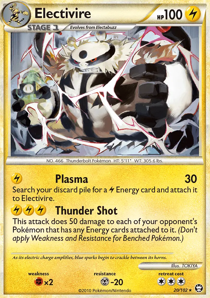 Electivire Rare Pokemon card #20 from Triumphant