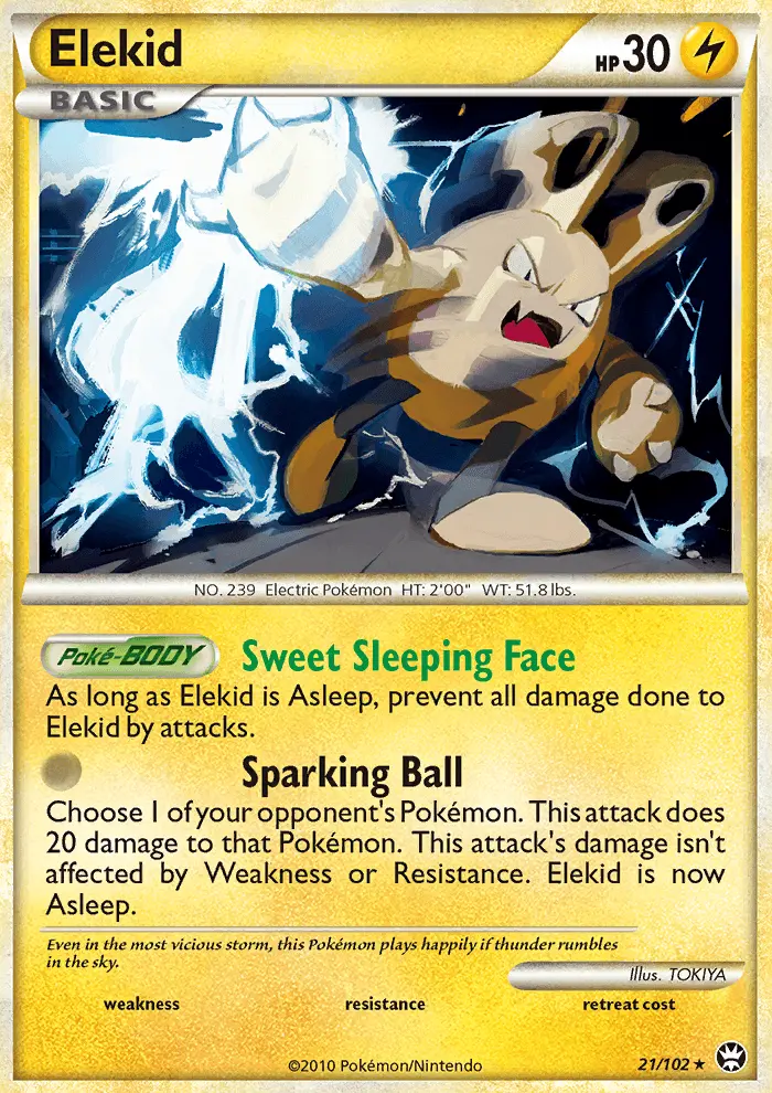 Elekid Rare Pokemon card #21 from Triumphant