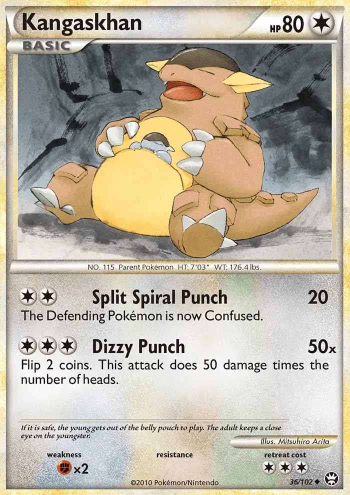 Kangaskhan Uncommon Pokemon card #36 from Triumphant