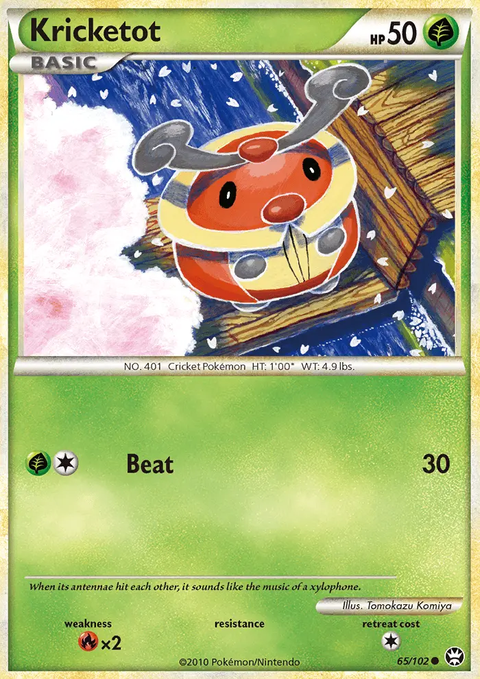 Kricketot Common Pokemon card #65 from Triumphant