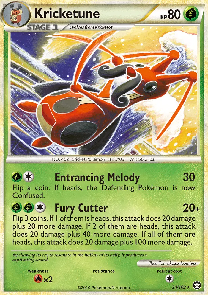 Kricketune Rare Pokemon card #24 from Triumphant