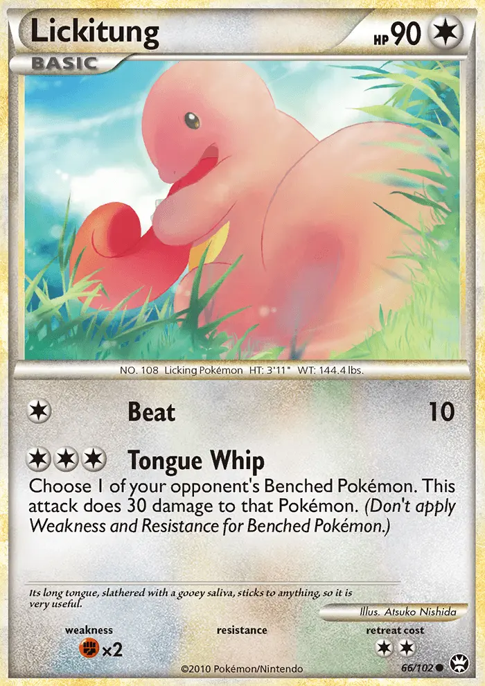 Lickitung Common Pokemon card #66 from Triumphant