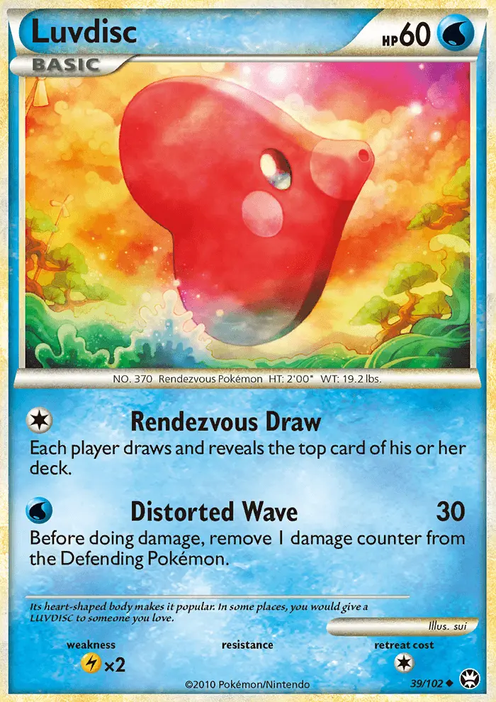 Luvdisc Uncommon Pokemon card #39 from Triumphant