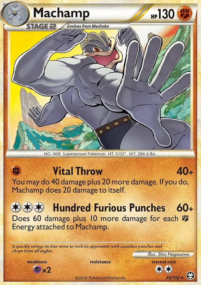 Machamp Rare Pokemon card #26 from Triumphant