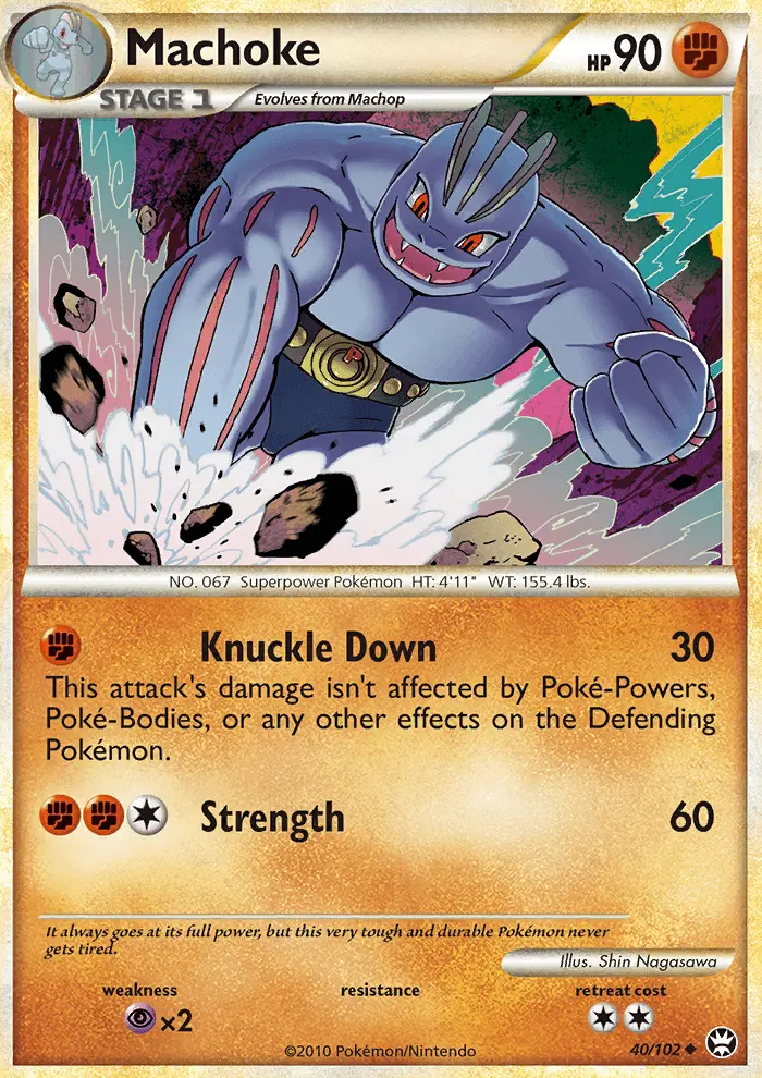 Machoke Uncommon Pokemon card #40 from Triumphant