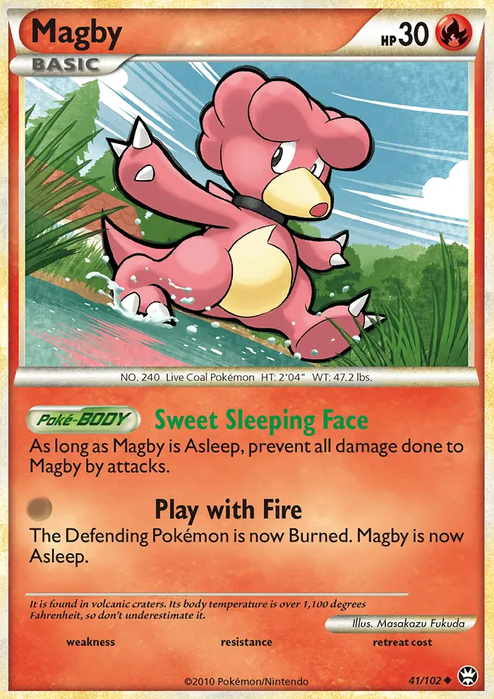 Magby Uncommon Pokemon card #41 from Triumphant