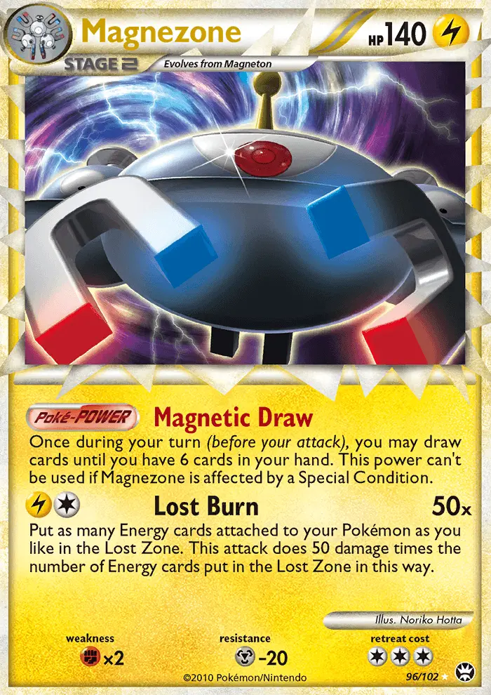 Magnezone Rare PRIME Pokemon card #96 from Triumphant