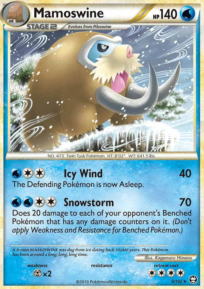 Mamoswine Rare Holo Pokemon card #5 from Triumphant