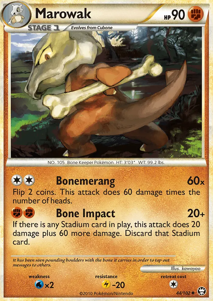 Marowak Uncommon Pokemon card #44 from Triumphant