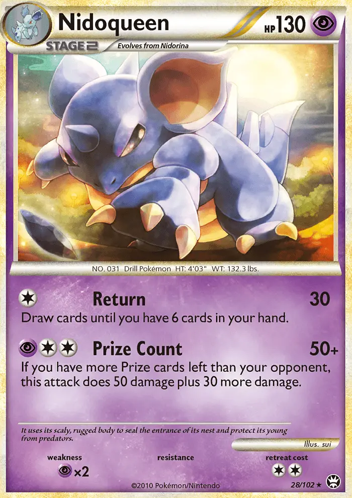 Nidoqueen Rare Pokemon card #28 from Triumphant