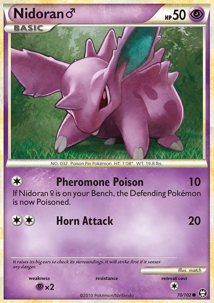 Nidoran♂ Common Pokemon card #70 from Triumphant