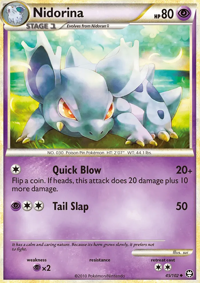 Nidorina Uncommon Pokemon card #45 from Triumphant