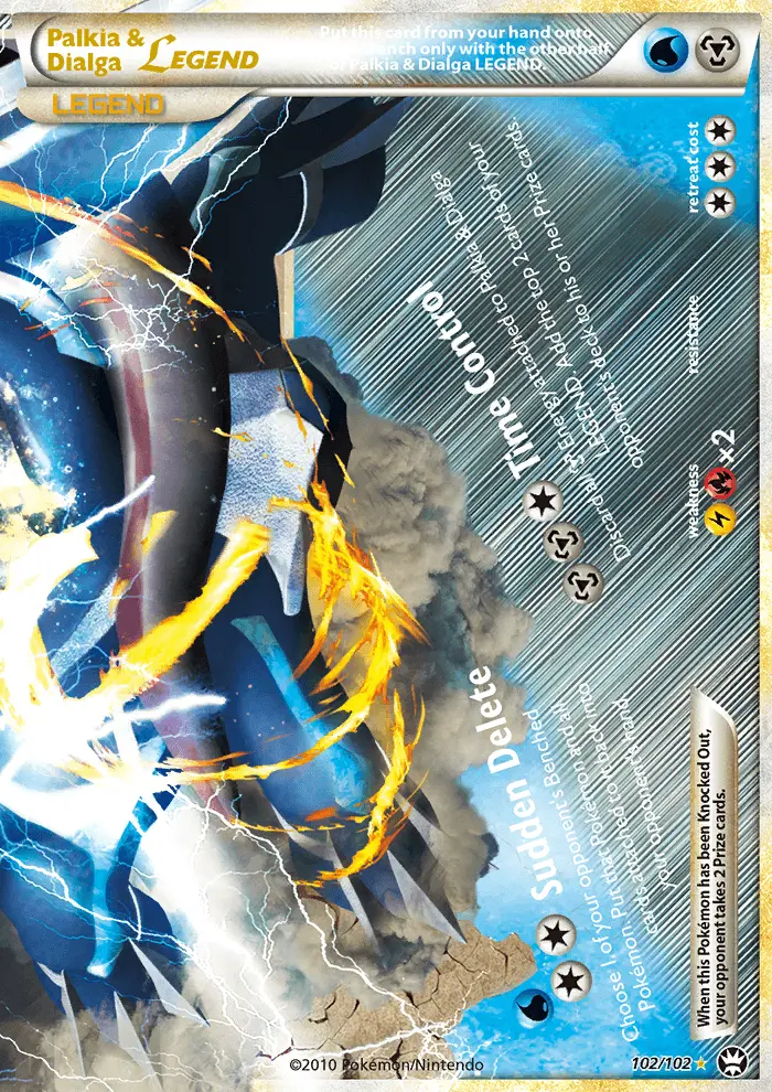 Palkia & Dialga LEGEND LEGEND Pokemon card #102 from Triumphant